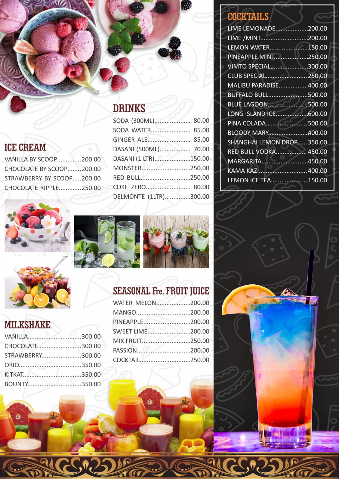 Quinten Menu Page 3